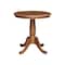 International Concepts Round 30 in Rd Top Pedestal Table, 2 X-Back Chairs, Distressed Oak, 30 in W, 30 in L, 29.1 in H, Wood K42-30RT-C613-2 - alternate 4